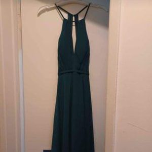 Azazie Pine Green A6 Dress Evalleen